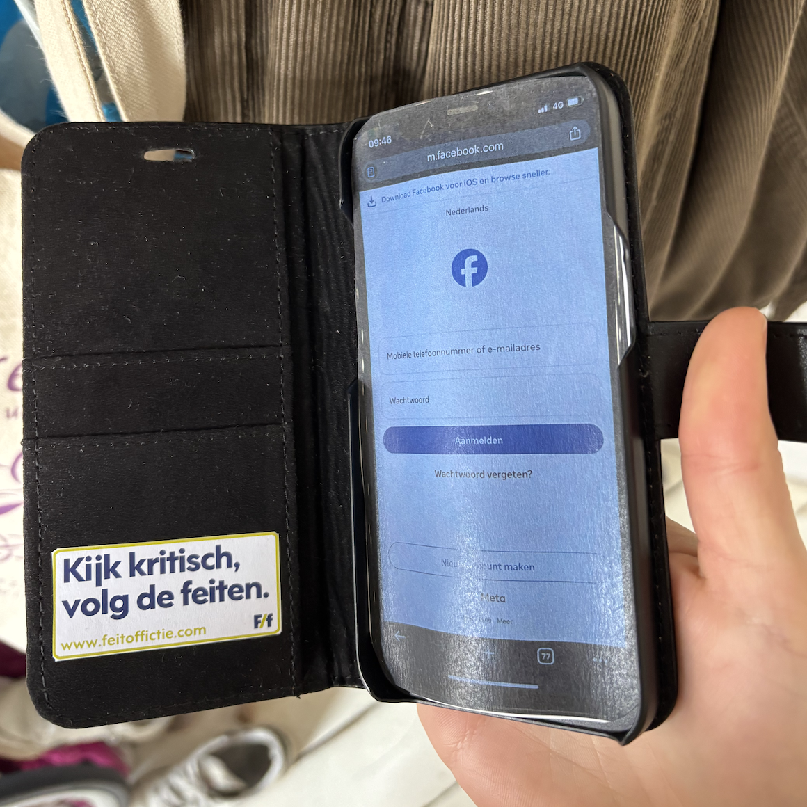 Feit of fictie telefoonhoesje